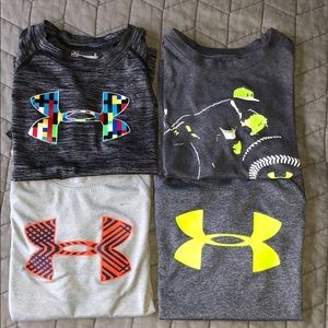 Boys size 4 Under Armour heat gear t-shirts